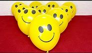 Fun Happy Birthday Popping Balloons Smile Emoji Yellow Balloon #asmr