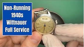 Full Service of a Non-Running 1940s Wittnauer Mechanical Watch