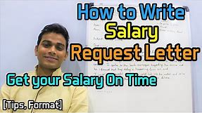 How to Write Salary Request Letter & Get your Salary On Time | [Tips, Format]