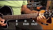 How To Play BACK IN BLACK ACDC ACOUSTIC Guitar For Beginners @EricBlackmonGuitar AC/DC