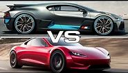 2019 Bugatti Divo vs 2020 Tesla Roadster