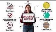 Emergency Exit Only Sign - Aluminum Exit Sign | TRADESAFE