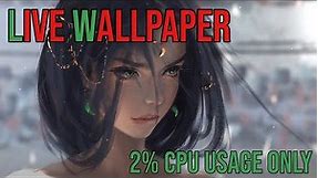 How To Set Live Wallpaper On Low Spec PC - 2% CPU Usage