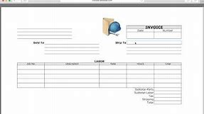 Write a General Labor Invoice Excel | Word | PDF