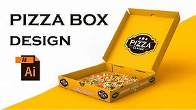 How to make pizza box design in adobe illustrator Tutorial