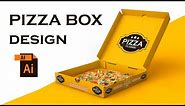 How to make pizza box design in adobe illustrator Tutorial