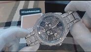 Women's Michael Kors Wren Steel Silver Crystalized Chronograph Watch MK6317