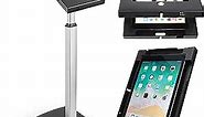 Pyle PSPADLK55 Tamper-Proof Anti-Theft iPad Kiosk Safe Security Public Floor Stand, Holder, Public Display Case with Adjustable Height & Cable Management for iPads 2/3/4/Air , Black