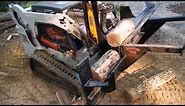 Wood splitter C&C Equipment Bobcat T190 Skid steer attachment 812-336-2894 Processor