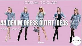 44 Ways To Style A Denim Dress | Casual To Glam Outfit Ideas