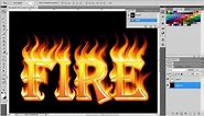 Fire and flame font text design tutorial in adobe photoshop cs4