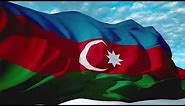 4K Dalgalanan Azerbaycan Bayrak