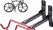 Bike Hanger Wall Mount Bike Hook Horizontal Foldable Bicycle Holder Garage Bike Storage Bicycle Hoist Heavy Duty Screws (2 pack)