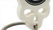 SAIKOOWA Skull Keychain Spinner, Fidget Keychain,Spinning Keychain Fidget, Fidget Spinner Keychain Toys for Keys (White)