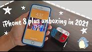 iPhone 8 plus unboxing in 2021 + airpods pro unboxing + Phone cases || Aesthetic unboxing