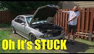 Is Your BMW E39 M5 Hood Stuck as Bad as THIS HOOD?! | Replacing Hood Latches/Cables
