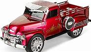 QFX BT-1953 Bluetooth 1953 Hot Rod Pickup Truck Replica Speaker, 3-inch Speakers, Hands Free Link, Built-in Microphone, FM Radio and LED Party Lights, Red