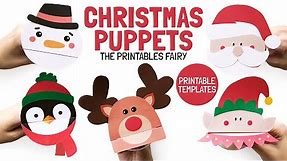 Fun Christmas Puppets - Printable Christmas Paper Puppets for Kids