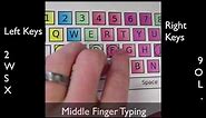 Keyboard Typing - Middle Finger Placement