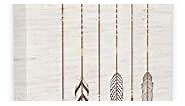 Stupell Industries Tribal Arrow Feather Pattern Canvas Wall Art, 16 x 20, Design by Artist Ziwei Li