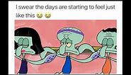Squidward everyday is the same