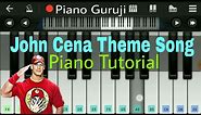 WWE John Cena Theme Song Piano Lessons/Tutorial | Slow Version - Mobile Perfect Piano Notes