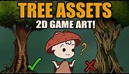 How to draw Tree Assets | Beginner 2D game art