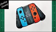 How to Draw a Nintendo Switch Controller Step by Step