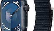 Apple Watch Series 9 [GPS 41mm] Smartwatch with Midnight Aluminum Case with Midnight Sport Loop. Fitness Tracker, Blood Oxygen & ECG Apps, Always-On Retina Display, Carbon Neutral