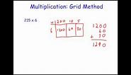 Multiplication using the Grid Method