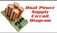 Dual Power Supply Circuit Diagram,Split Power Supply circuit Connection।