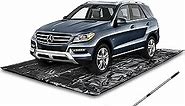 Zone Tech Containment Mat for Snow Mud Water & Ice Garage Premium Quality Garage Floor Mat Black Heavy Duty Floor Guard Garage and Parking Floor Mat for All Season - 193" x 94.5" Floor Protection Mat
