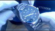Men's Citizen Eco Drive Titanium Sapphire Blue Dial Watch BM7170 53L