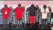 How To Style Air Jordan 4 Crimson/Red Thunder | Outfit Ideas
