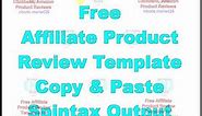 Affiliate Product Review Template 📑 - Clickbank or Amazon Product Review Template 📑 Copy and Paste