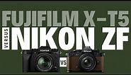 Nikon Zf vs Fujifilm X-T5