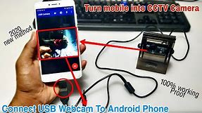 How to Connect USB Webcam to Android phone | connect external camera to android smartphone