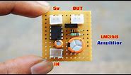 Mini Power Amplifier Circuit With LM358 BD139 Transistor
