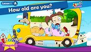 Lesson 1_(A)How old are you? - How old - Age - Cartoon Story - English Education - for kids