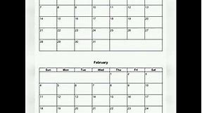 Printable blank calendars
