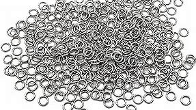 2000Pcs 6mm Stainless Steel Jump Rings 18 Gauge Metal O Rings Close but Unsoldered Single Loop Connector Rings for Jewelry Necklaces Bracelet Earrings Keychain DIY Making