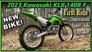 New Bike! 😁 2023 Kawasaki KLX140R F - First Ride/ Impressions [4K60]