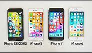 Speed Test: iPhone SE 2020 vs iPhone 8 vs iPhone 7 vs iPhone 6!