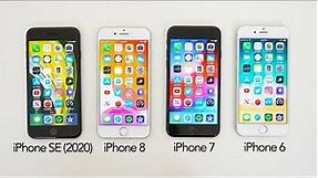 Speed Test: iPhone SE 2020 vs iPhone 8 vs iPhone 7 vs iPhone 6!