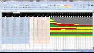 Excel Graphical Production Planning and Control Planner, Manufacturing BOM Scheduling, Demo Part 1