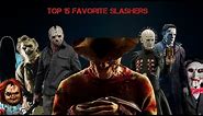 My Top 15 Favorite Slashers / Horror movies Villains