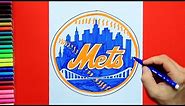 How to draw the New York Mets Logo (MLB Team)