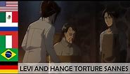 "Levi And Hange Torture Sannes" in 7 languages ● Attack On Titan