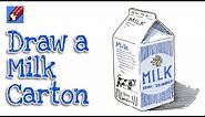 How to Draw a Carton of Milk Real Easy