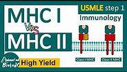 MHC class I vs Class II | USMLE step 1 revision | Immunology
